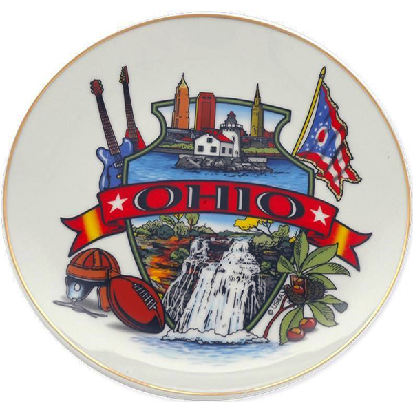 Ohio Souvenir Plate