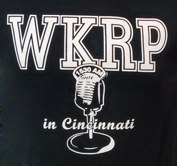 WKRP in Cincinnati Black T-Shirt Detail