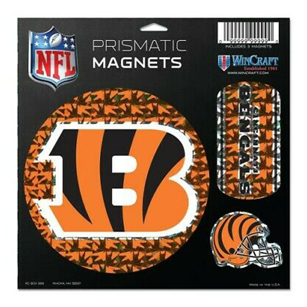 Cincinnati Bengals 3-Pack Prismatic Magnet Set