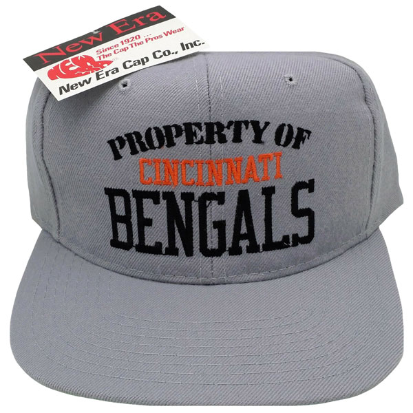 Property of Cincinnati Bengals Vintage New Era Flat Bill Snapback Hat
